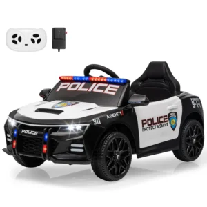 12V Police Car Electric Ride on, Flashing Lights, Music