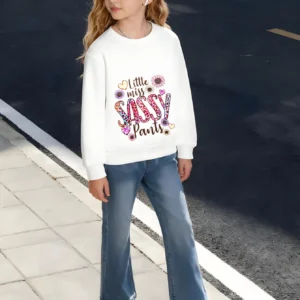 Kids Crew Neck Sweatshirt Little Miss Sassy Pants
