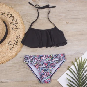 Girls Print Bikini Swimsuit