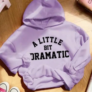 Pink Oversized Hoodie 'A Little Bit Dramatic'