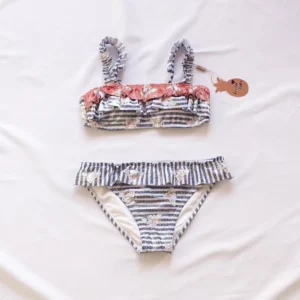 Girls Bikini Swimsuit-Fish Print-