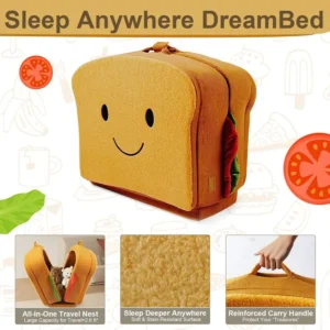 Toddler Foldable Soft Foam Travel Crib with Washable Cover