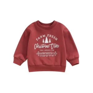 Holiday Festive Reindeer Print Boys and Girls Sweatshirt