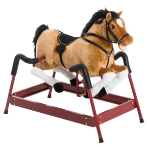 Durable Plush Spring Rocking Horse with Realistic Sounds