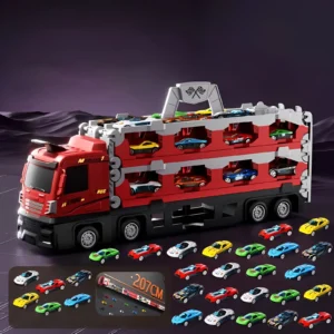 Transport Truck Toy with 24 Race Cars