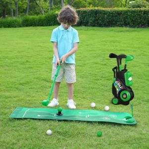 Golf Set for Ages 2-6 Boys & Girls, Golf Cart with Putting Mat