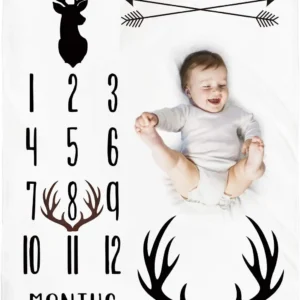 Deer Newborn Blanket - Soft, 51x40 Inches for Baby Photography