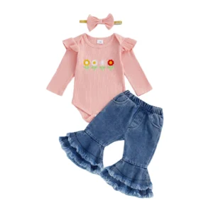 Baby Girl 3 Pcs Outfit, 18 mos